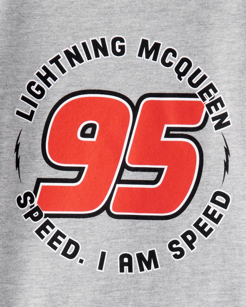 Toddler Boy 2-Piece Cars Lightening McQueen Outfit Set - Heather/Black, image 6 of 7 slides