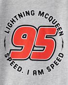 Toddler Boy 2-Piece Cars Lightening McQueen Outfit Set - Heather/Black, image 6 of 7 slides