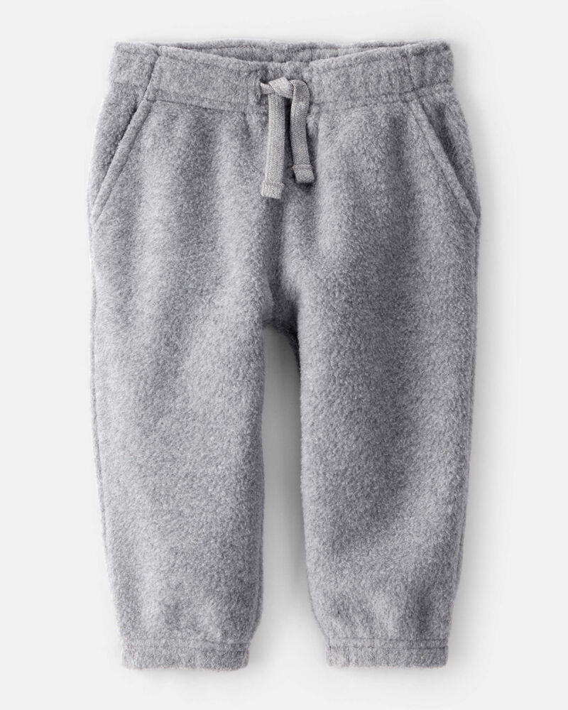 Baby Boy Fleece Joggers - Grey, image 1 of 4 slides