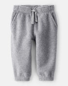 Baby Boy Fleece Joggers - Grey, image 1 of 4 slides