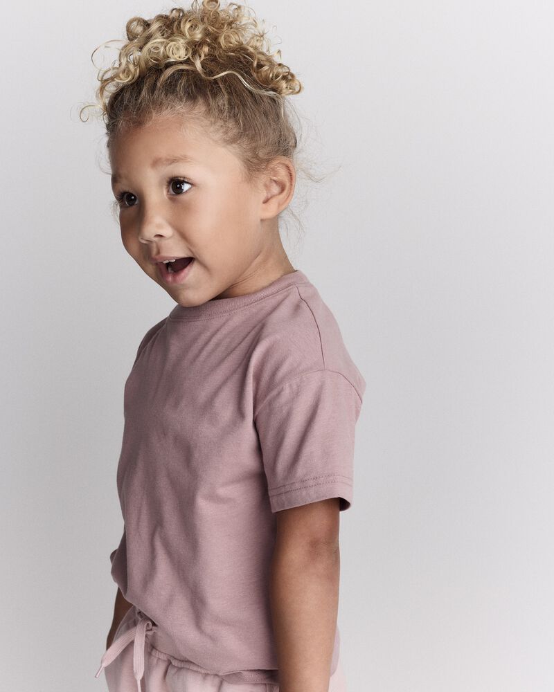Toddler Short-Sleeve Relaxed Tee - Mauve, image 5 of 6 slides