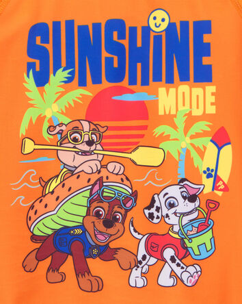 Toddler Boy PAW Patrol Long-Sleeve Rashguard Swim Top - Orange, 