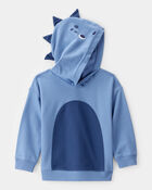 Toddler Boy Dinosaur Costume Hoodie - Blue, image 1 of 4 slides