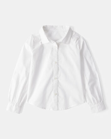 Kid 2-Piece Button-Front Shirt & Sweater Vest Top - Pink/White, 