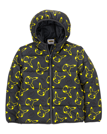 Kid Pikachu Pok&eacute;mon Puffer Jacket - Black, 