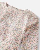 Toddler Floral Print Organic Cotton 2-Piece Pajamas, image 2 of 4 slides