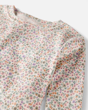 Toddler Floral Print Organic Cotton 2-Piece Pajamas, 