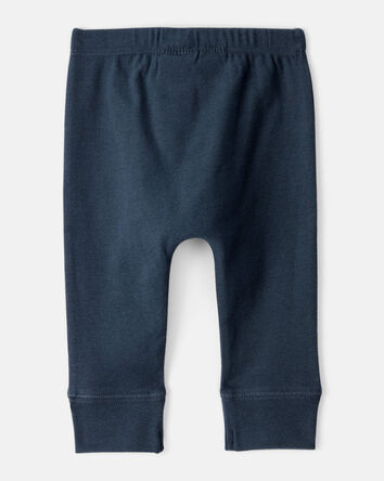 Baby Boy 2-Pack 100% Cotton Pull-On Pants - Green/Navy, 