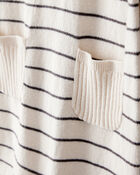 Baby Boy Striped Cotton Long-Sleeve Jumpsuit, image 2 of 5 slides