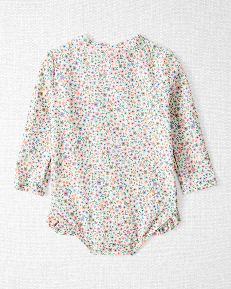 Baby Girl Recycled Ruffle Swimsuit, image 2 of 4 slides