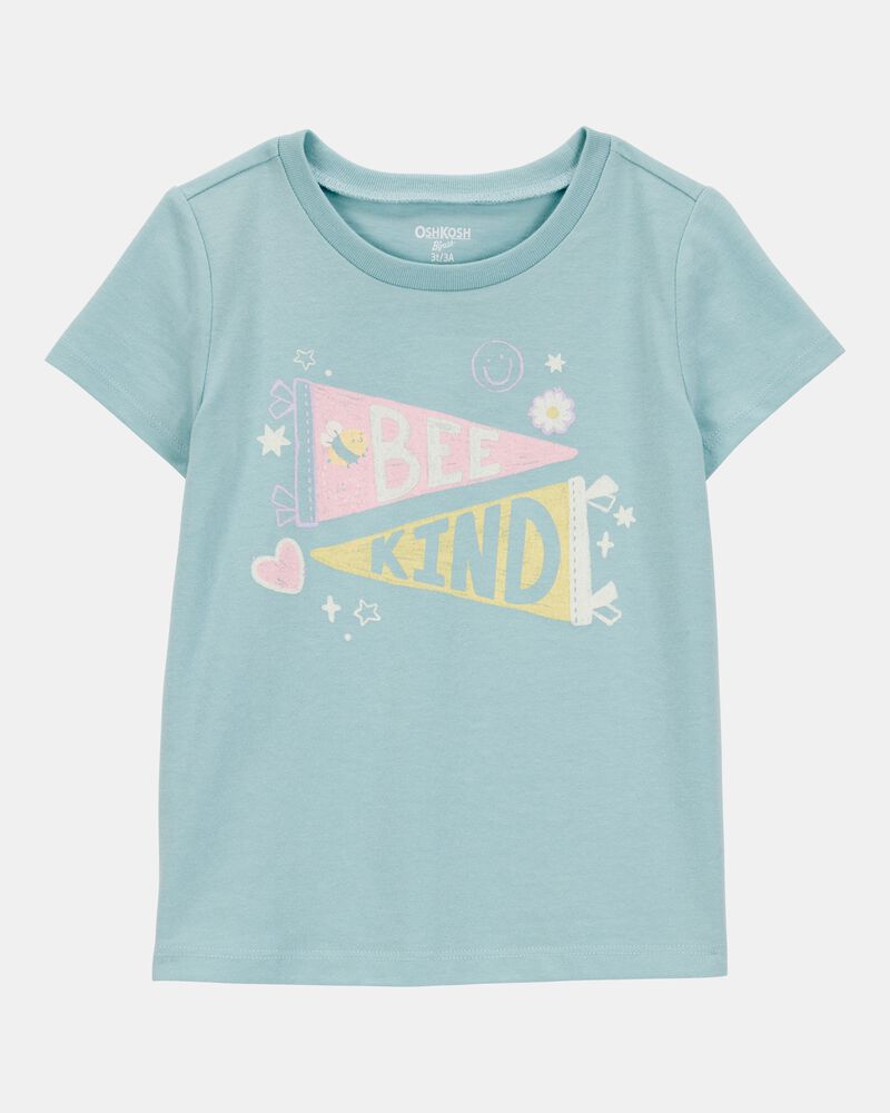Toddler Bee Kind Short-Sleeve Graphic Tee-Green, image 1 of 3 slides