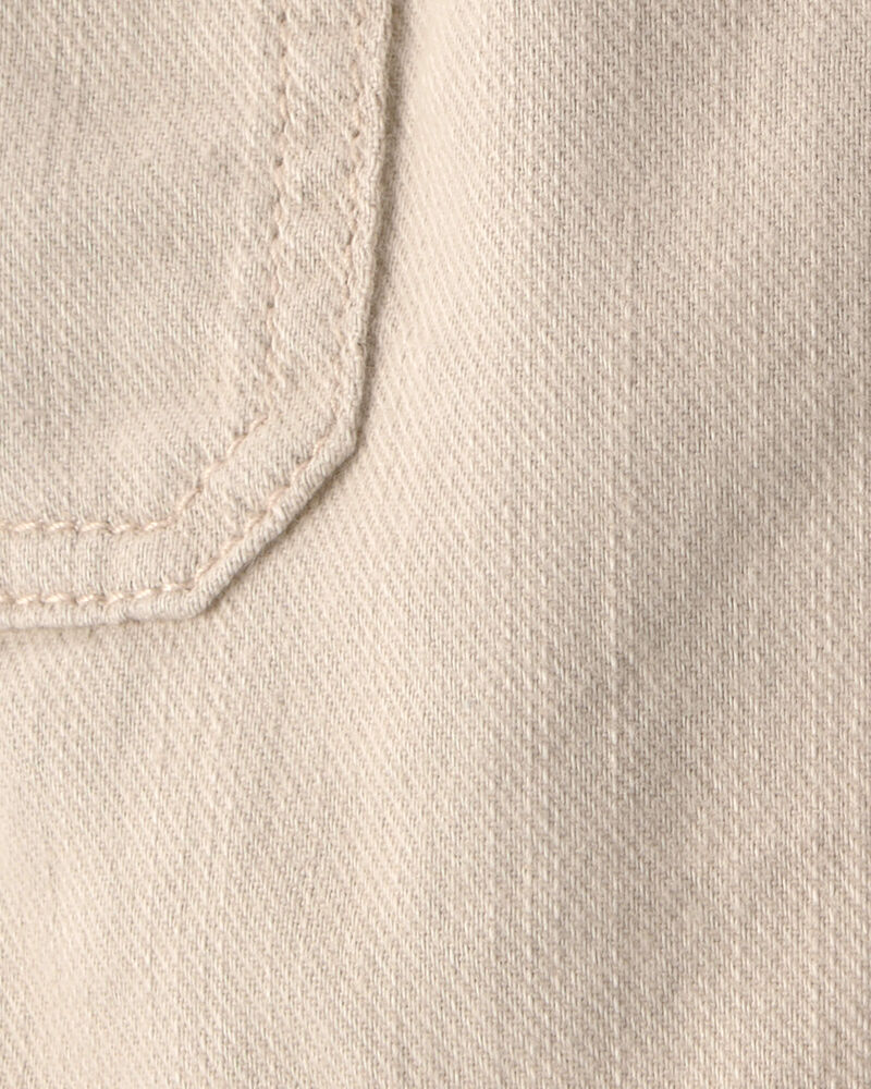 Baby Boy 2-Piece Button-Down Bodysuit & Short Set - White/Brown, image 8 of 8 slides