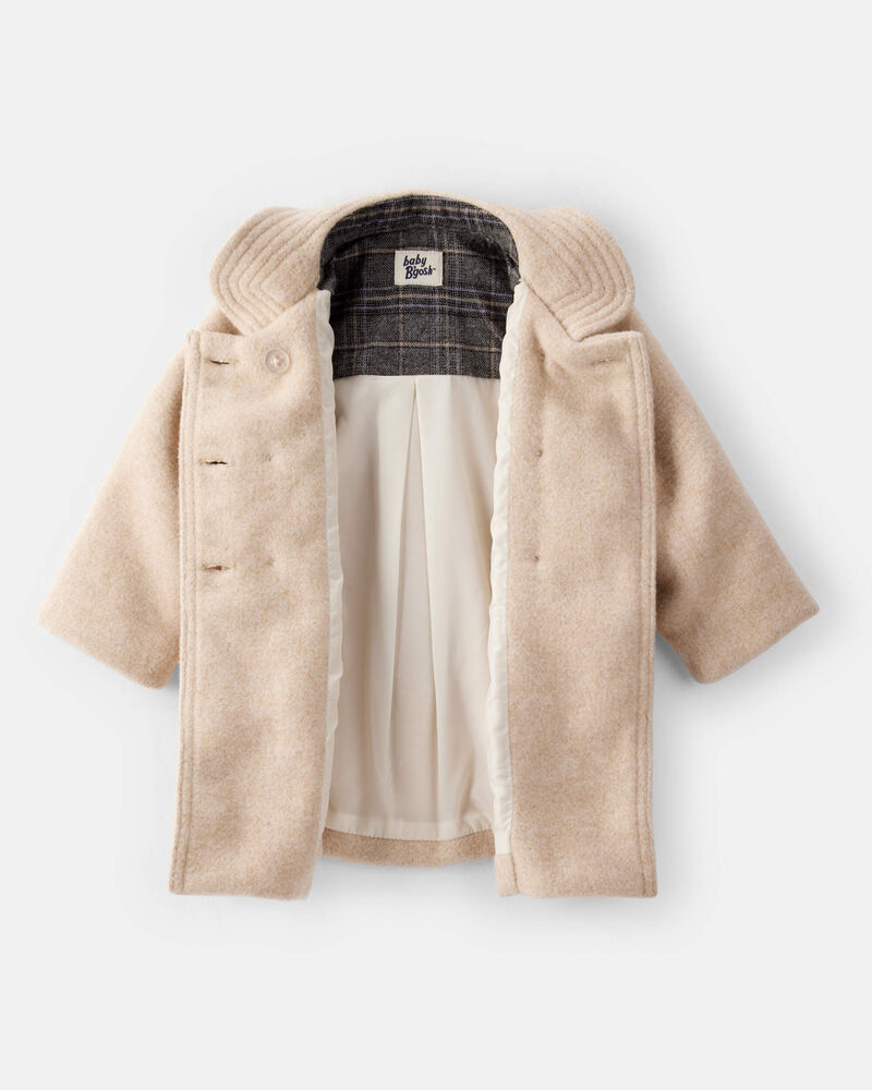 Baby Girl Long-Sleeve Fashion Peacoat - Brown, image 2 of 4 slides