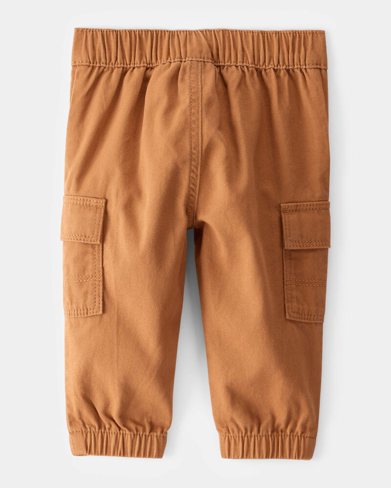 Baby Utility Twill Cargo Pants - Brown, image 2 of 4 slides