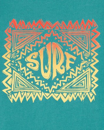 Kid Surf Short-Sleeve Graphic Tee - Turquoise , 