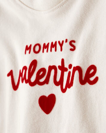Baby Boy Mommy's Valentine Long-Sleeve Graphic Bodysuit - Cream, 