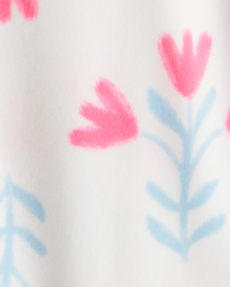 Baby Girl Floral DreamPlush Snug Fit 1-Piece Pajamas, image 3 of 4 slides