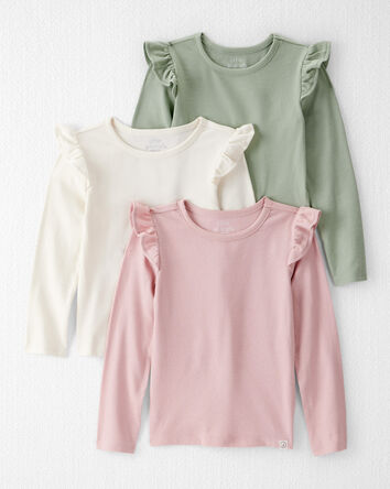 Toddler 3-Pack Organic Cotton Ribbed Tees, 