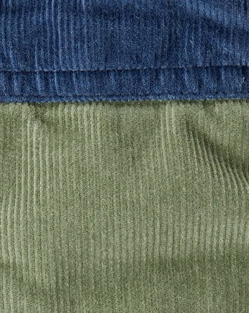 Baby Boy Corduroy Sleeveless Puffer Vest - Green, 