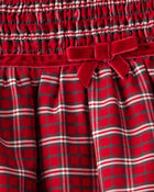 Baby Girl Special Occasion Plaid Print Short-Sleeve Dress - Red, image 4 of 5 slides