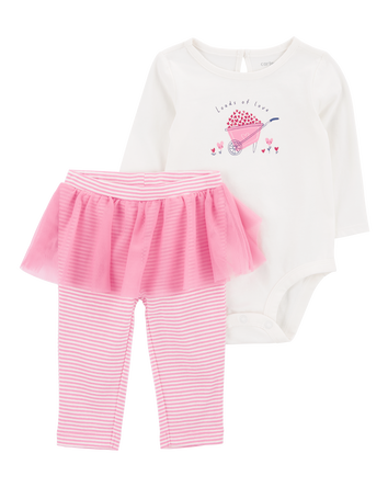 Baby 2-Piece Bodysuit & Tutu Pant Set, 