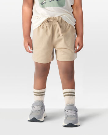 Toddler Boy Pull-On French Terry Shorts - Khaki, 