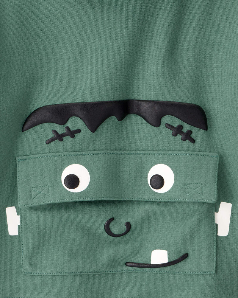 Toddler Boy Halloween Frankenstein Pullover Hoodie - Green, image 2 of 3 slides
