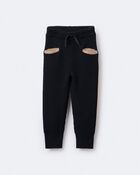 Toddler Sweater Jogger Pant - Black, image 2 of 7 slides