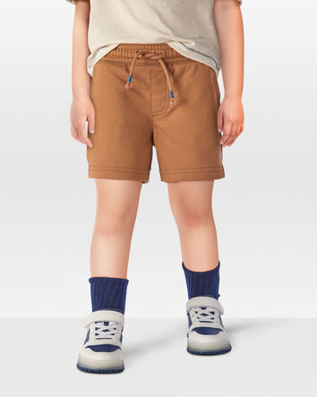 Toddler Pull-On French Terry Rec Shorts - Brown, 