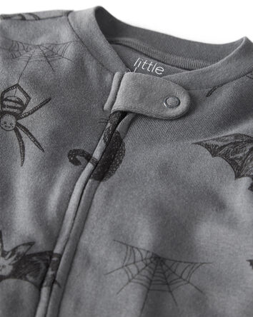 Baby Organic Cotton Sleep & Play Pajamas in Spooky Creatures Print, 