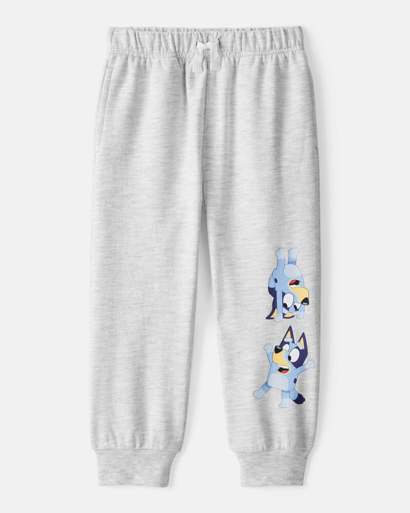 Toddler Bluey French Terry Drawstring Joggers - Grey, image 1 of 5 slides