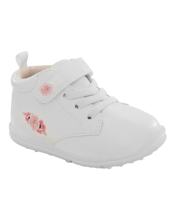Girls  Every Step&reg; First Walker Floral High-Top Sneakers - White, 
