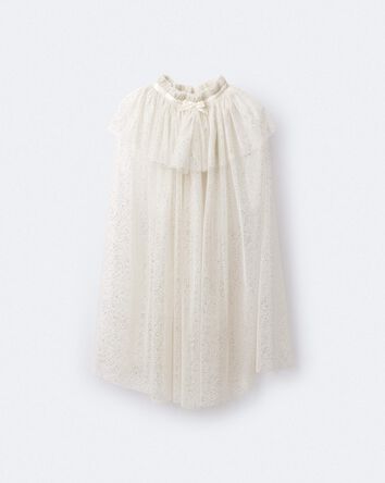 Toddler Girl Confetti Dress Up Cape - Cream/Gold, 