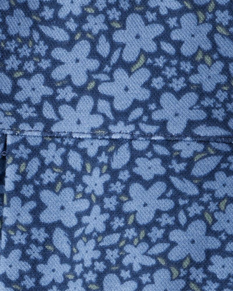 Girls 2-Piece Cherry Embroidered Top & Pleated Skort Set - Ivory/Navy, image 6 of 6 slides