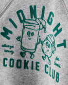 Baby Boy DayDream Fleece Midnight Cookie Club Long-Sleeve Pullover Sweatshirt - Grey, image 2 of 4 slides