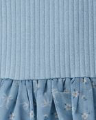 Toddler Girl Floral Print Long-Sleeve Dress - Blue, image 3 of 4 slides