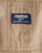Baby Lightweight Plaid-Lined Canvas Overalls - Khaki, image 3 of 4 slides