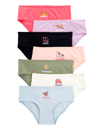 Kid 7-Pack Day of the Week Hipster Stretch Cotton Underwear, 