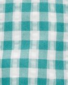 Baby Girl 3-Piece Gingham Outfit Set - Green/Grey, image 3 of 5 slides