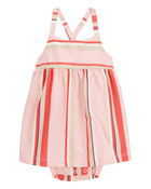 Baby Girl Striped Sleeveless Sunsuit - Pink, image 1 of 3 slides