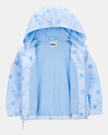 Toddler Girl Bluey Windbreaker Jacket - Blue, 
