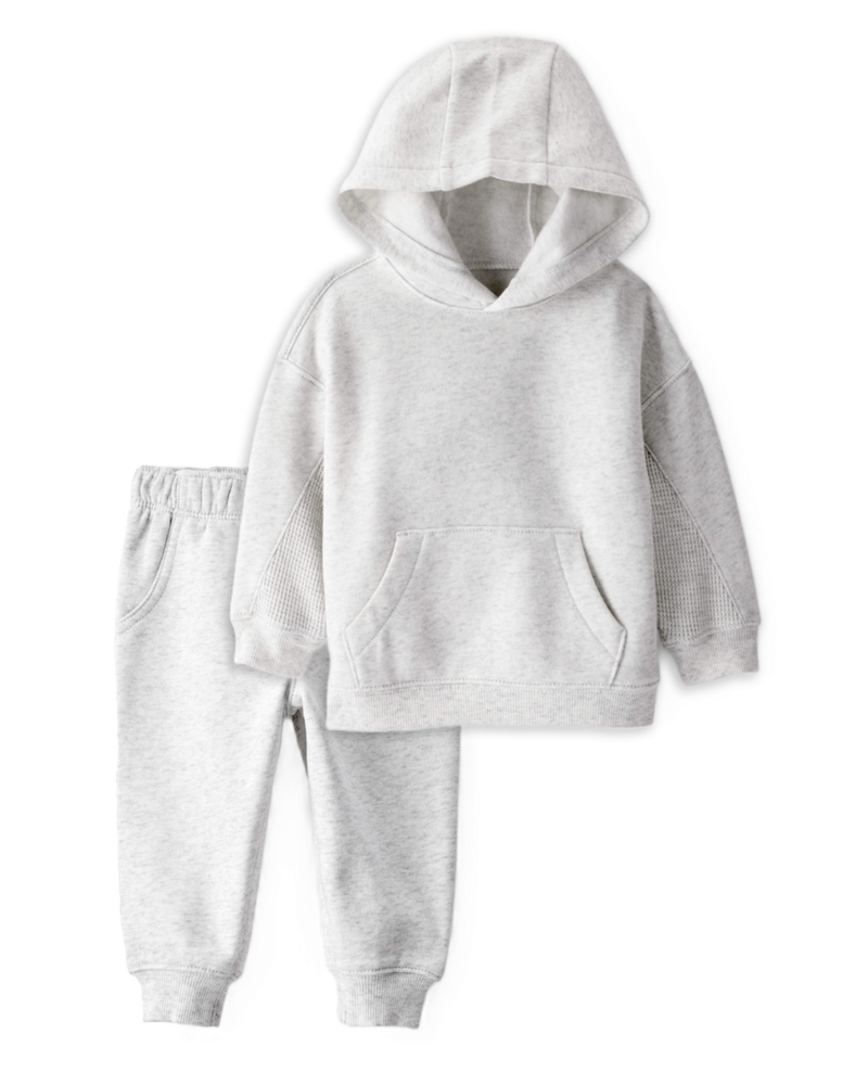 Toddler Boy 2-Piece DayDream Fleece Long-Sleeve Hoodie & Joggers Set - Grey, image 1 of 8 slides