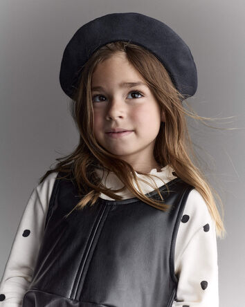 Toddler Girl Beret - Black, 