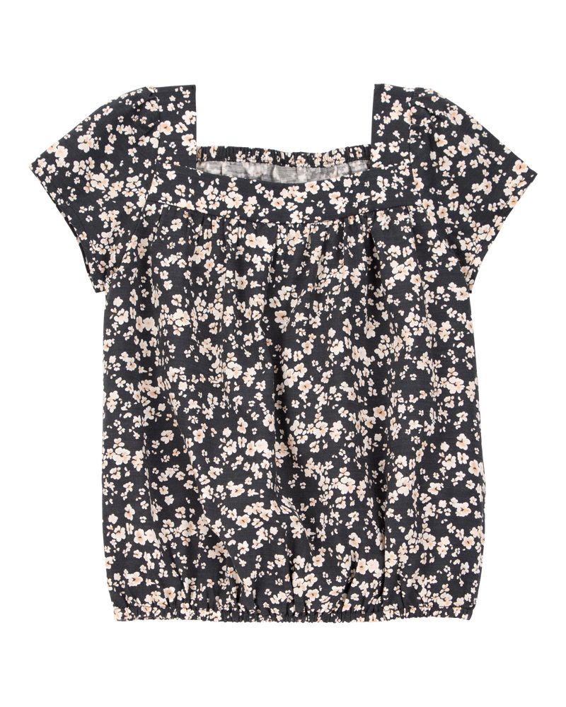 Toddler 2-Piece Square Neck Floral Top & Drawstring Skirt Set, image 2 of 7 slides