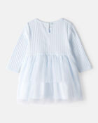 Baby Girl Tulle Long-Sleeve Dress - Blue, image 3 of 5 slides