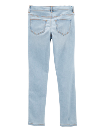 Kid Blue Ice Wash Slim Fit Skinny-Leg Jeans, 