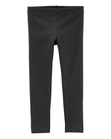 Baby Grey Cotton Stretch Leggings, 