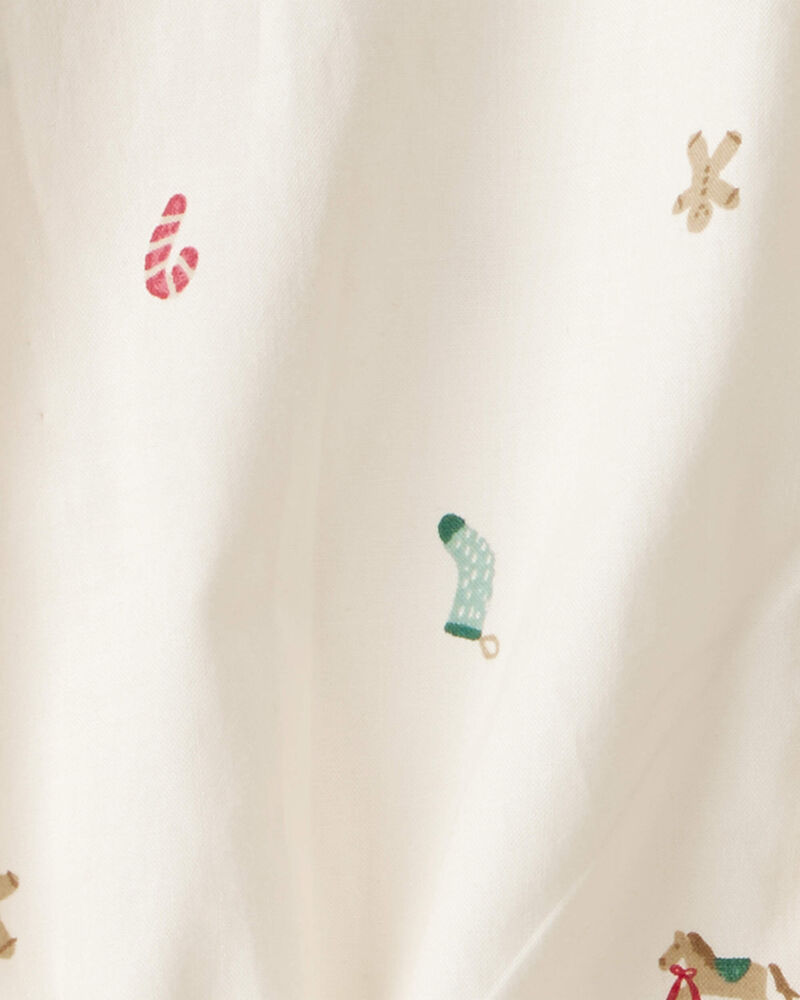 Baby Boy 3-Piece Holiday Print Cotton Long-Sleeve Shirt & Suspender Pant Set - Red/White, image 4 of 6 slides