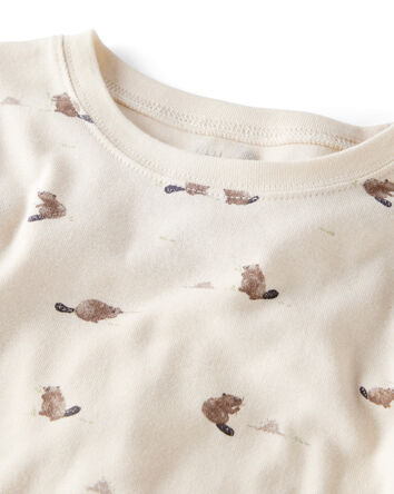 Kid Organic Cotton Pajamas in Beaver Creek Print, 