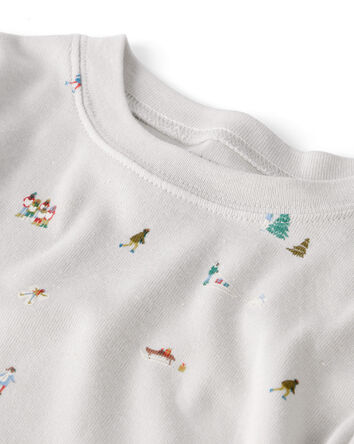 Toddler Organic Cotton Pajamas in Frosted Trail Print, 